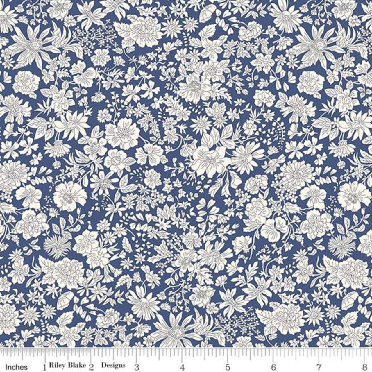 Emily Belle in Sapphire (01666441a) | Emily Belle | Liberty Fabrics | Riley Blake